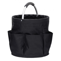 Geanta Cos pentru Scule de 17L, Vafy, Buzunare Exterioare, Cos de Picnic Portabil, Cos pentru Plaja, Cos pentru Curatenie, din Material Oxford 600 D, 28 x 28 x 28 cm, Negru