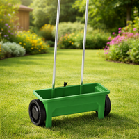 Distribuitor manual pentru seminte si ingrasamant cu reglaj 10 trepte, rezervor 12 litri, 110x57 cm