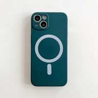 Husa MagSafe pentru Apple iPhone 14 Pro, Silicon, Protectie pentru camera, Magnetica, Incarcare Wireless, Vafy, Verde