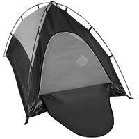 Cort camping 2 persoane, cu plasa anti-insecte, impermeabil 1000 mm, 260x120x100 cm, verde