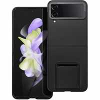 Husa de Protectie, Vafy, pentru Samsung Galaxy Z Flip 4 5G, din PC, cu Pliere Tridimensionala, Multifunctionala, Negru