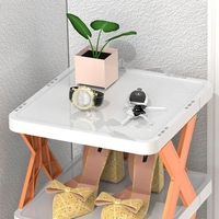 Organizator de Pantofi, Flippy, 5 Straturi, din ABS, Suport Modular, 65.5 x 24 x 26 cm, Portocaliu