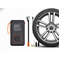 Compresor anvelope portabil auto 12V, acumulator 3600 mAh, cu manometru, display LED si functie powerbank, reincarcare USB
