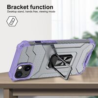 Husa de protectie Vafy compatibila cu Apple iPhone 13 Acrylic Armor cu suport Mov