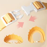 Viziera de Protectie Baie Pentru Copii, Fippy, Model Coronita, Dimensiune ajustabila, Durabil, Usor de curatat, Impotriva Samponului, pentru Ochi si Urechi, TPE+PP, 24x22 cm, Galben