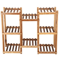 Stand de flori din lemn cu 8 etajere suport GA198, 85x70cm