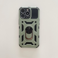 Husa de protectie Vafy compatibila cu Apple iPhone 13 Pro Defender Model 4 cu suport,Verde