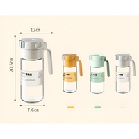 Dispenser pentru Ulei, Flippy, Deschidere si Inchidere Automata a Rezervorul, cu Inductie Gravitationala, 550 ml, 12x7.6x20.5 cm, Galben