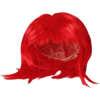 Peruca Cosplay, Flippy, Tunsoare Bob cu Breton, pentru Carnaval, Halloween, Petreceri Tematice, din PET, Marime Universala, Rosu