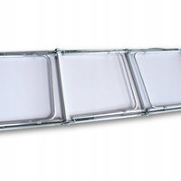 Masa pliabila metalica pentru gradina sau picnic, blat MDF, inaltime reglabila, 180x60cm