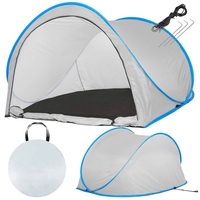 Cort plaja si picnic semi-deschis Sersimo, protectie UV, 200x120x110cm, gri