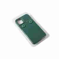 Husa Apple iPhone 13, Vafy, din Silicon Lichid, Interior din Microfibra, Lentile Fosforescente de Protectie Camera, Anti Amprenta, Rezistenta la Socuri, Verde