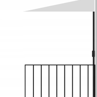 Umbrela balcon 270x250 cm, montaj pe perete, cu manivela si husa impermeabila, poliester 180g/mp, rosu