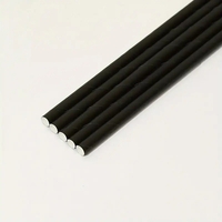 Set 100 Paie, Flippy, din Hartie, 20 cm, Model Uni, Negru