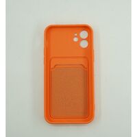 Husa protectie Vafy cu suport card compatibila cu Huawei P Smart 2021 Portocaliu