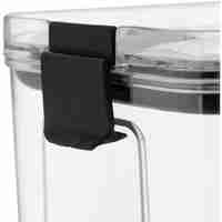 Set 4 Recipiente Depozitare Alimente, Flippy, pentru Organizare Bucatarie, cu Inchidere Ermetica, Transparent, Plastic fara BPA, Compatibile cu Masina de Spalat Vase, Diferite Dimensiuni, 350 ml, 1300 ml, 2700 ml, 4600 ml