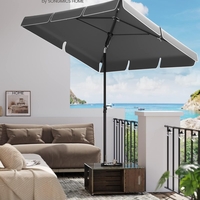 SONGMICS Umbrela terasa sau gradina reglabila, inclinare 2 directii, protectie UV UPF 50+, husa inclusa, 230x150 cm, gri