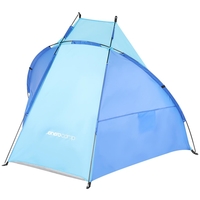Cort plaja pentru 2 persoane, cu protectie UV si podea izolanta, 200x120x120 cm, albastru