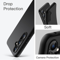 Husa de Protectie Matte TPU, Vafy, pentru Xiaomi Redmi 13C, Protectie Camera, Antisoc, Antizgariere, Antialunecare, Acoperire Completa, Negru