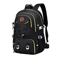 Rucsac Multifunctional pentru Calatorie, Flippy, pentru Alpinism, Voiaj, Drumetii, din Panza Oxford, 34x16x52 cm, Negru