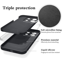 Husa de Protectie, Vafy, pentru Xiaomi Redmi Note 13 5G, Liquid Silicone, cu Microfibra pe Interior, Protectie Antisoc, Compatibil Incarcare Wireless, Negru