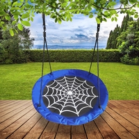 Leagan tip cuib Spider, 100cm, inaltime reglabila, 150 kg, Albastru Negru