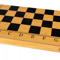 Joc sah si table din lemn, 48x48 cm, toate piesele incluse, maro