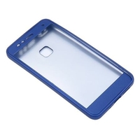Husa Huawei P10 Plus Full Silicone 360 Albastru + Folie de protectie