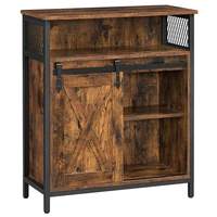 VASAGLE Comoda depozitare cu usa glisanta tip hambar, 70x30x80 cm, maro rustic