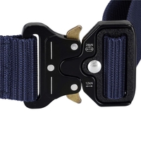 Curea centura Tactical Combat pentru barbati 3.5 x 125 cm, rezistent, albastru inchis