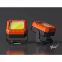 Lanterna Tip Breloc, Vafy, 5 Moduri de Luminat, Incarcare USB Tip C, 5W, Impermeabila IPX5, 500 lm, COB, Portocaliu