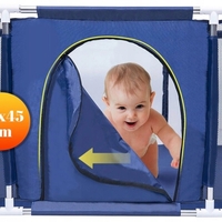 Tarc loc de joaca XXL pentru copii sau bebe, material textil, albastru, 230x122x62cm