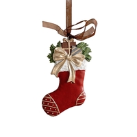 Decoratiune de Craciun, Flippy, pentru Brad, Model Soseta, 10 x 6 cm, din Rasina, Multicolor