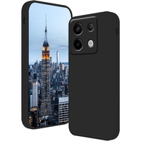Husa de Protectie, Vafy, pentru Xiaomi Redmi Note 13 5G, Liquid Silicone, cu Microfibra pe Interior, Protectie Antisoc, Compatibil Incarcare Wireless, Negru