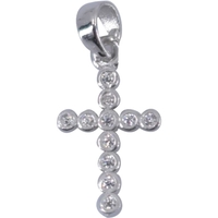 Pandantiv din Argint 925 Jolie Silver, Model Cruce cu Zirconii, 20 x 0.9 mm, 0.84 g