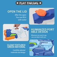 Pistol cu Apa pentru Copii, Rezervor, Pentru Piscina/Plaja, Flippy, 6ani+, 3 duze, Multicolor, 1000ML