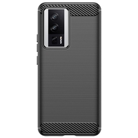 Husa de Protectie pentru Xiaomi Redmi 12, Vafy, Protectie 360, din TPU cu element de Carbon, Anti Alunecare, 1.8 mm, Negru