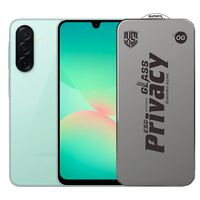 Folie de Protectie pentru Samsung Galaxy A26, Vafy, Sticla Securizata ESD Antistatica, Super-X Privacy OG, Margini Negre, 0.30 mm, Transparent Inchis