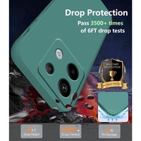 Husa de Protectie, Vafy, pentru Xiaomi Redmi Note 13 5G, Liquid Silicone, cu Microfibra pe Interior, Protectie Antisoc, Compatibil Incarcare Wireless, Verde