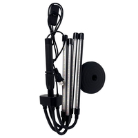 Lampa UV pentru cresterea plantelor, Flippy, conectare la retea, 20W, 4 capete, 72 LED-uri, ajustabila pana la 66.5 cm, Lumina Alb Mov