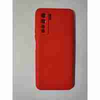 Husa protectie Vafy compatibila cu Huawei P40 Lite 5G Liquid Silicone Case Rosu
