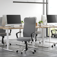 SONGMICS Scaun de birou ergonomic, reglabil pe inaltime, functie balans, maxim 120 kg, 63x63x120 cm, gri