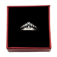 Inel din Argint 925, Jolie Silver, pentru Dama, Model Coroana cu Pietre, Marimea 51, Argintiu