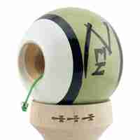 Kendama X Zen Series Originala, Profesionala, Flippy, Cupe Mari KING SIZE V3, Super Sticky, Gaura in Baza, Rulment Metalic, din lemn 18 cm, Ata 62/65 cm, Verde