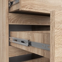 Comoda cu 4 sertare, PAL laminat 16mm, 40x35x74 cm, stejar sonoma