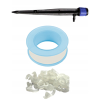 Set irigare gradina cu furtun PVC si stropitori, furtun 10 + 15 metri, 15 aspersoare, negru