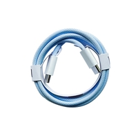 Cablu de Date Universal, Flippy, Incarcare Rapida, Type-C to Type-C Compatibil cu Telefon sau Tableta, Cablu de Incarcare Impletit din Nailon, 1 m, Albastru