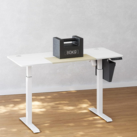 SONGMICS Birou cu reglaj electric pe inaltime, memorie cu 4 inaltimi, 60x140x(72-120)cm, alb