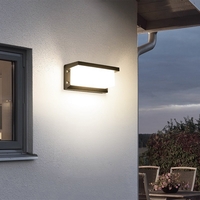 Aplica Solara De Exterior LED Flippy, 13.5 cm x 8 cm, 150 Lumeni 60 LED 18W, IP65, 3 trepte de lumina, Senzor de Lumina, FORMA ARC, Alb Rece