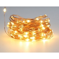 Instalatie Craciun, 300 LED-uri, 32 metri, pentru exterior cu incarcare solara, alb cald, Vafy